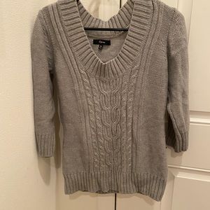 Gray sweater , three quarters sleeve